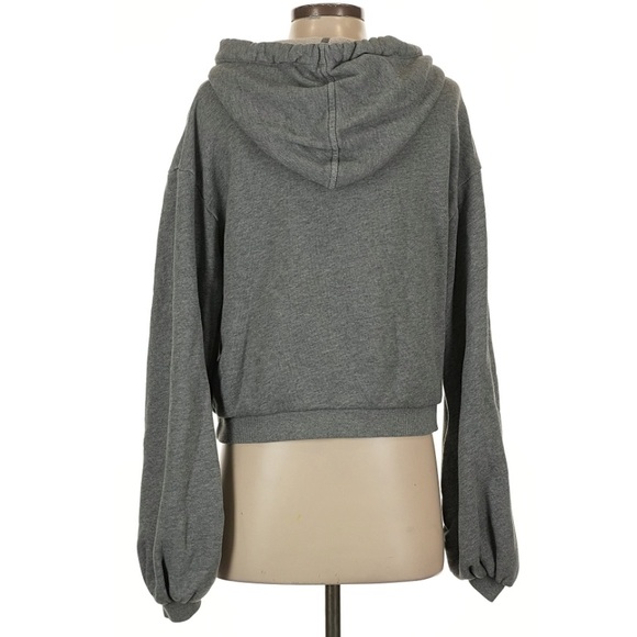 A New Day Lite Grey Relaxed Ruched Slouchy Arm Hoodie - Picture 4 of 5